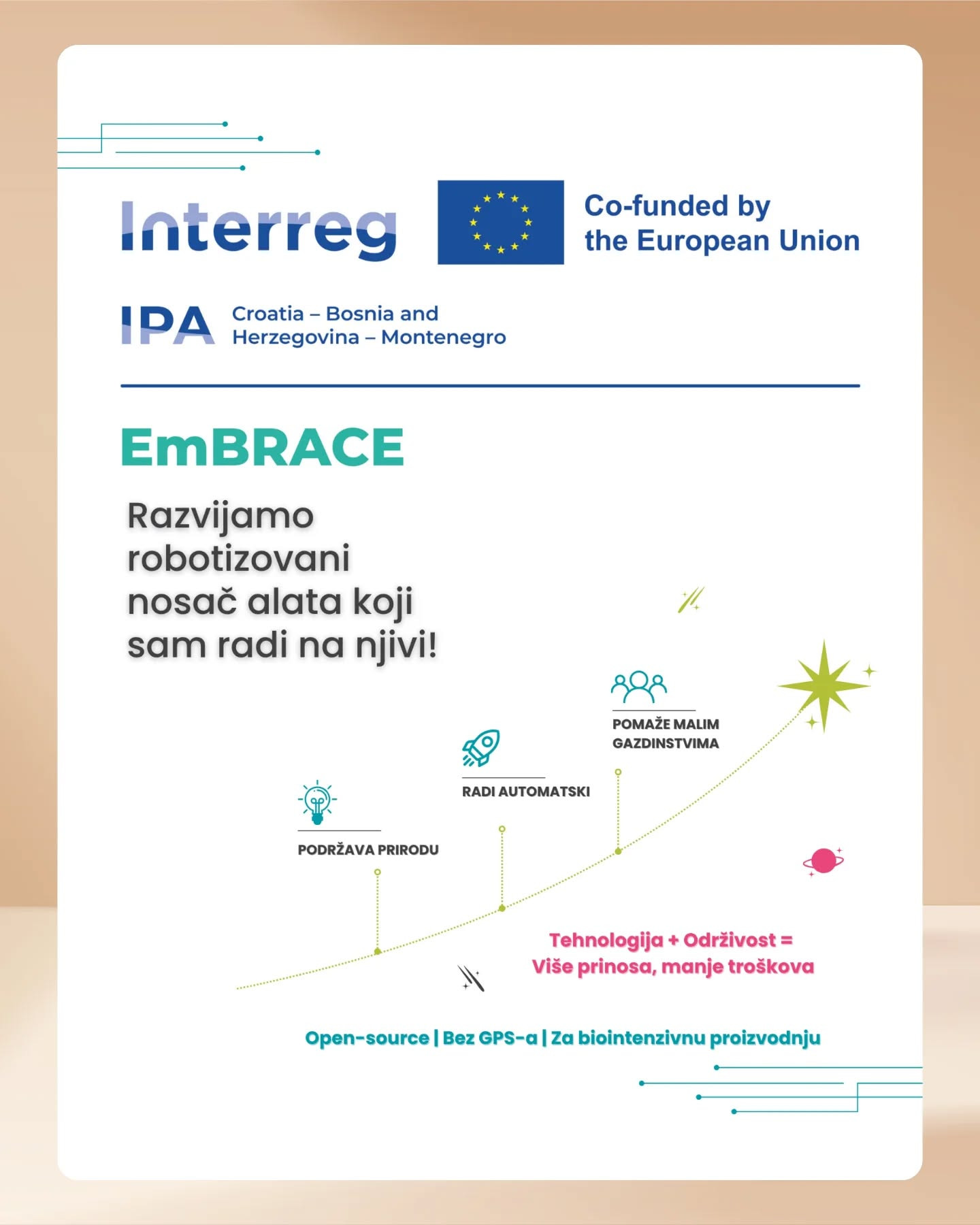 BIO-TAC - Razvoj i pilotiranje autonomnog nosača alata za održivu biointenzivnu proizvodnju povrća